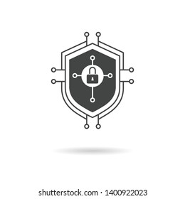 Cyber security premium icon design