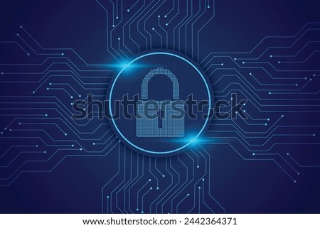 Cyber security and privacy concepts to
protect data. Digital padlock icon. Lock
icon and internet network security
technology. Information and cyber security
Technology Services. Internet Technology 
