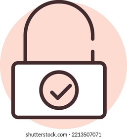 Privacidad de ciberseguridad, ilustración, vector sobre fondo blanco.