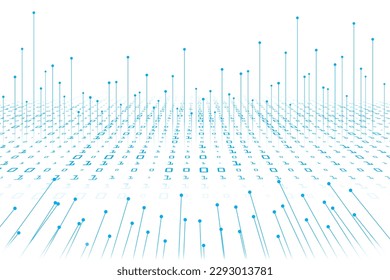 cyber security and protection by binary code technology abstract.