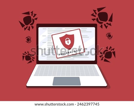 Cyber security risk management abstract concept vector illustration. Cyber security report analysis, risk mitigation management, protection strategy, identify digital threat abstract metaphor.