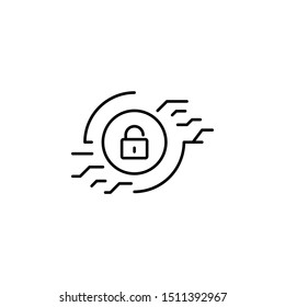 Cyber security cyber robbery. Vector icon. On white background