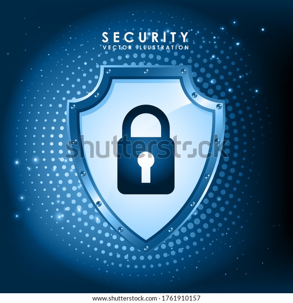 Cyber Security Safety Shield Low Poly Stock Vector (Royalty Free ...