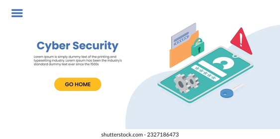 Cyber Security Services to Protect Personal Data. Online Payment Security, Cloud Shared Documents, Server Security and Data Protection Concept. Vector Illustration.