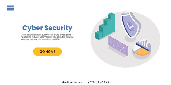 Cyber Security Services to Protect Personal Data. Online Payment Security, Cloud Shared Documents, Server Security and Data Protection Concept. Vector Illustration.
