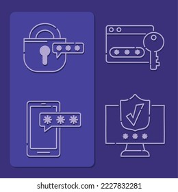 ciberseguridad establece cuatro iconos