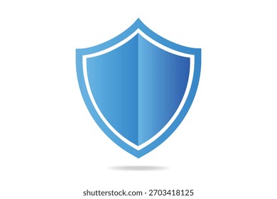 Icono de escudo de seguridad cibernética, símbolo que representa la seguridad cibernética o la protección de datos, sobre fondo blanco.