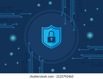 cyber security shield poster background