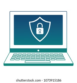 cyber security shield protection padlock locked
