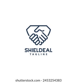 Cyber Security, Shield Tech Logo Symbol Design Template Flat Style Vector
