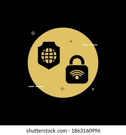 Cyber security simple illustration. Easy to edit with vector file. Can use for all your graphic design content. Especially about web security.