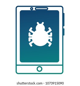 cyber security smartphone bug virus alert warning