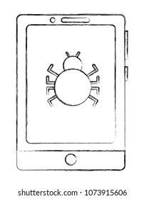 cyber security smartphone bug virus alert warning