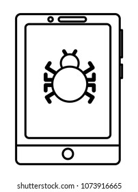 cyber security smartphone bug virus alert warning