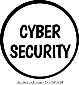 Sello CYBER SEGURITY en blanco. Serie de sellos y etiquetas.
