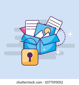 cyber security storage box with files