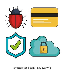 cyber security system icon