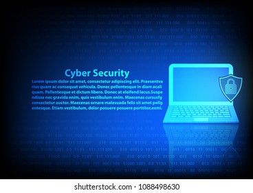 Cyber security Technology background and cyber crime , Vector illustration.