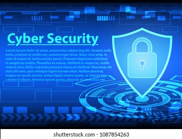 Cyber security Technology background for presentation , Vector illustration.
