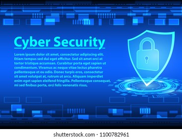 Cyber security Technology background ,Vector illustration.