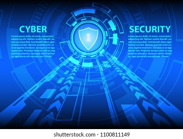 Cyber security Technology background ,Vector illustration.