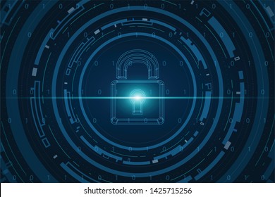 Cyber security technology concept , Shield With Keyhole icon , personal data , vector illustration