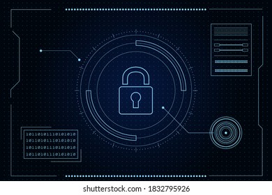 Cyber security technology concept , Shield With Keyhole icon  , personal data , 