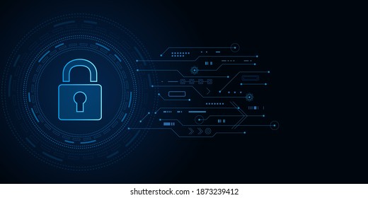 Cyber security technology concept , Shield With Keyhole icon  , personal data , 