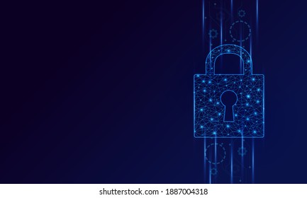 Cyber security technology concept , Shield With Keyhole icon  , personal data , 