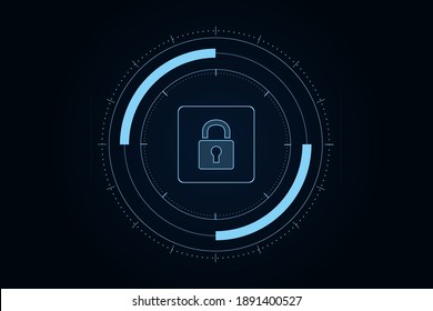 Cyber security technology concept , Shield With Keyhole icon  , personal data , 