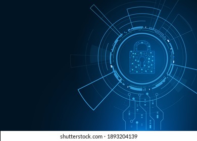 Cyber security technology concept , Shield With Keyhole icon  , personal data , 