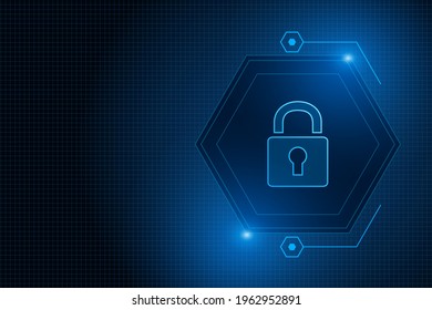 Cyber security technology concept , Shield With Keyhole icon  , personal data , 