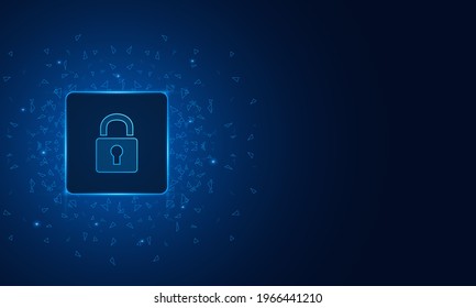 Cyber security technology concept , Shield With Keyhole icon  , personal data , 