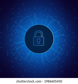 Cyber security technology concept , Shield With Keyhole icon  , personal data , 