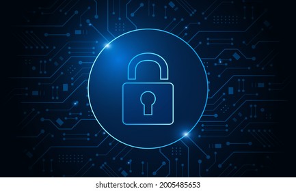 Cyber security technology concept , Shield With Keyhole icon  , personal data , 