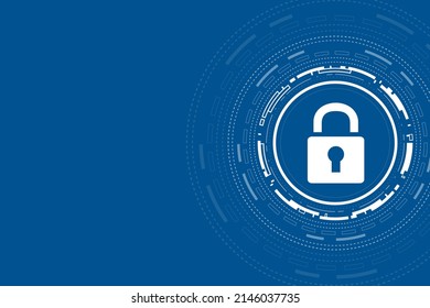 Cyber security technology concept , Shield With Keyhole icon on circuit board , personal data ,