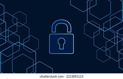 Cybersicherheitskonzept , Schild mit Schlüssellochsymbol , personenbezogene Daten , 