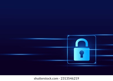 Cyber security technology concept , Shield With Keyhole icon with world map background , personal data , vector