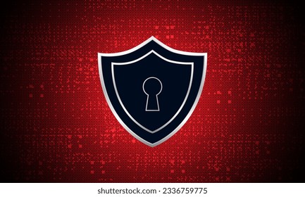 Cyber security technology concept , Shield With Keyhole icon  , personal data , 