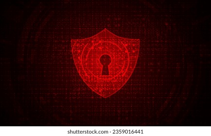 Cyber security technology concept , Shield With Keyhole icon  , personal data , 