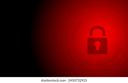 Cyber security technology concept , Shield With Keyhole icon with world map background , personal data , vector illustration.	
