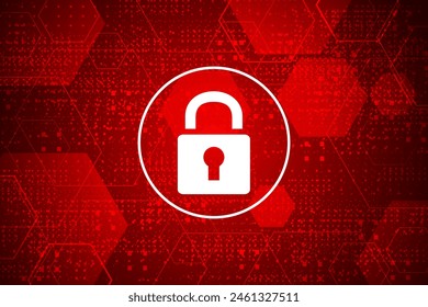 Cyber security technology concept , Shield With Keyhole icon , personal data , vector illustration