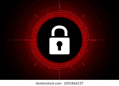Cyber security technology concept , Shield With Keyhole icon , personal data , vector illustration.	
