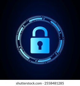 Cyber security technology concept , Shield With Keyhole icon with world map background , personal data , vector illustration.	
