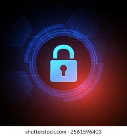 Cyber security technology concept , Shield With Keyhole icon with world map background , personal data , vector illustration.	
