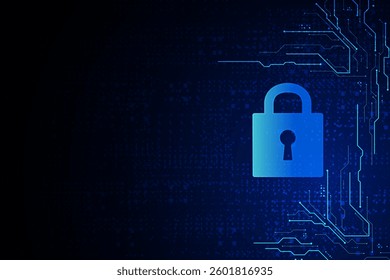Cyber security technology concept , Shield With Keyhole icon , personal data , vector illustration.	
