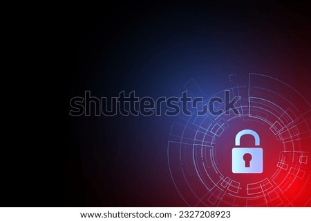Cyber security technology concept , Shield With Keyhole icon  , personal data , 