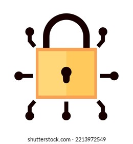 cyber security technology icon isolated