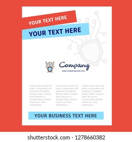 Cyber security  Title Page Design for Company profile ,annual report, presentations, leaflet, Brochure Vector Background