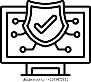 Cyber security vector icon. Can be used for printing, mobile and web applications.